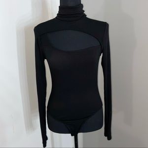 Black Turtle Neck Bodysuit
